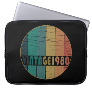 Housse Pour Ordinateur Portable Né en 1980 anniversaire vintage