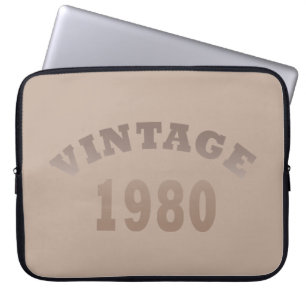 Housse Pour Ordinateur Portable Né en 1980 cadeau d'anniversaire vintage