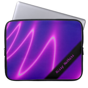 Housse Pour Ordinateur Portable Neon Pink Lightning Personnel