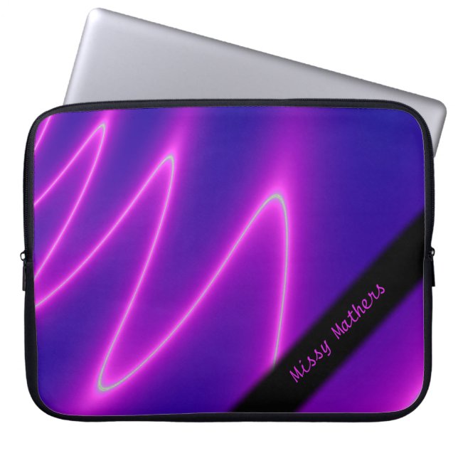 Housse Pour Ordinateur Portable Neon Pink Lightning Personnel (Devant)
