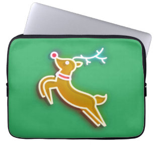 Housse Pour Ordinateur Portable Neon Reindeer