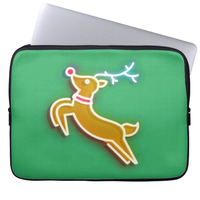 Housse Pour Ordinateur Portable Neon Reindeer (Devant)