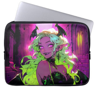 Housse Pour Ordinateur Portable Neon Succubus Demon Anime Girl