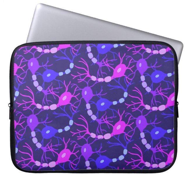 Housse Pour Ordinateur Portable Neurones connectés Neon Purple (Devant)