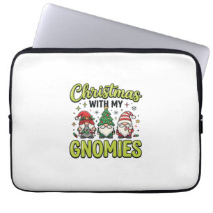 Housse Pour Ordinateur Portable Noël avec mes lutins modèle gnome