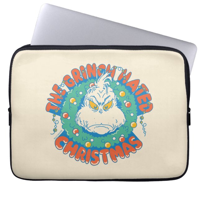 Housse Pour Ordinateur Portable Noël de Grinch haï (Devant)