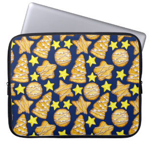 Housse Pour Ordinateur Portable Noël sans couture motif de sucreries et st jaune
