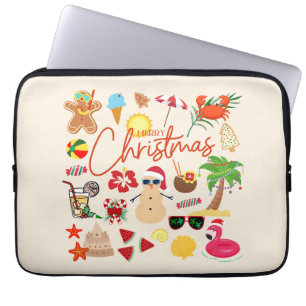 Housse Pour Ordinateur Portable Noël tropical