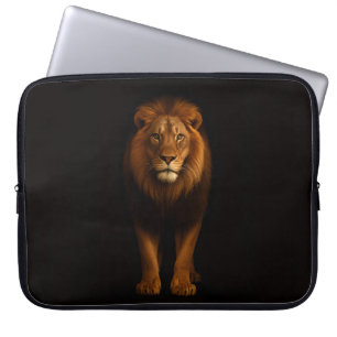 Housse pour ordinateur portable Noir 4 Luxe, Lion 