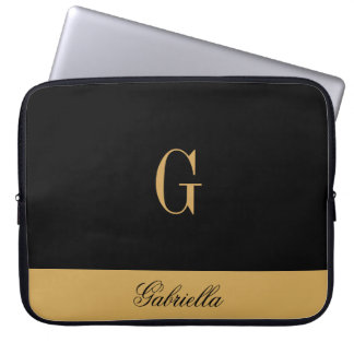 Housse Pour Ordinateur Portable Noir or
