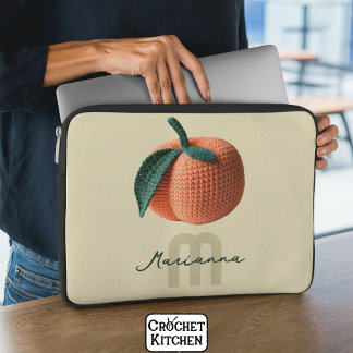 Housse Pour Ordinateur Portable Nom du monogramme Pêche au Crochet moderne minimal