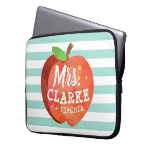 Housse Pour Ordinateur Portable Nom fait sur commande d'Apple du professeur