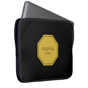 Housse Pour Ordinateur Portable Nom personnalisé et titre 15" Manche d'ordinateur