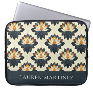 Housse Pour Ordinateur Portable Nom personnalisé Lotus Flower Motif