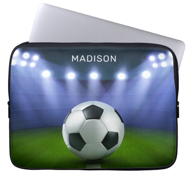 Housse Pour Ordinateur Portable Nom personnalisé Soccer Stadium (Devant)