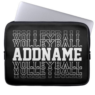 Housse Pour Ordinateur Portable NOM PERSONNALISÉ Vanisant Volleyball Logo Joueur d