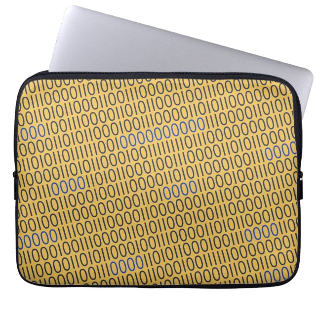 Housse Pour Ordinateur Portable Nombre binaire gris bleu (Devant)