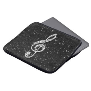 Housse Pour Ordinateur Portable Note scintillante étincelante imprimée de musiqu