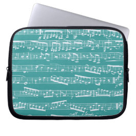 Housse Pour Ordinateur Portable Notes bleues de musique d'Aqua