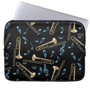Housse Pour Ordinateur Portable Notes de musique Trombone