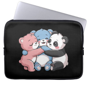 Housse Pour Ordinateur Portable Nounours mignons avec Panda