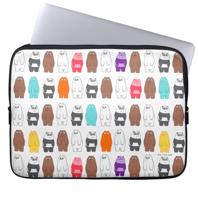 Housse Pour Ordinateur Portable Nous Ours nu Motif d'ours coloré (Devant)