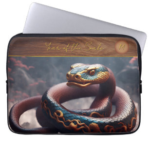 Housse Pour Ordinateur Portable Nouvel An chinois du serpent 2025 Monogramme 2 LS