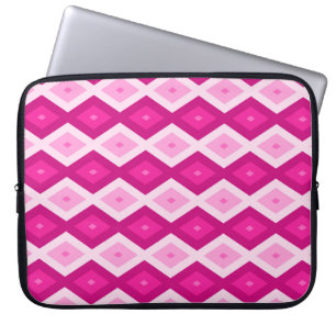 Housse Pour Ordinateur Portable Nuances de motif de diamant fuchsia