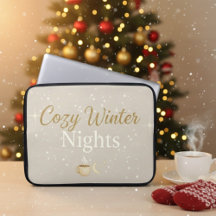 Nuits d'hiver cosy : Housse d'ordinateur portable