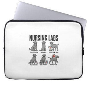 Housse Pour Ordinateur Portable Nursing Labs Dog Medical Pun Vector Shirt Design_1