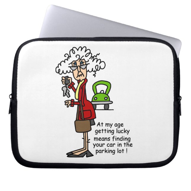 Housse Pour Ordinateur Portable Obtention de l'humour chanceux (Devant)