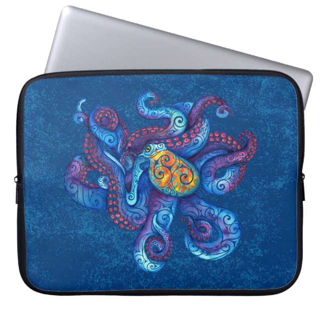 Housse Pour Ordinateur Portable Octopus tourbillonnant (Devant)