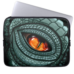 Housse Pour Ordinateur Portable Œil de prédateur reptile primal