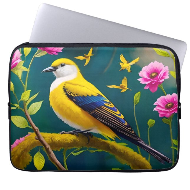 Housse Pour Ordinateur Portable Oiseau doré (Devant)