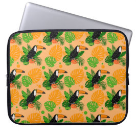 Housse Pour Ordinateur Portable Oiseau tropical Toucan Motif sans couture