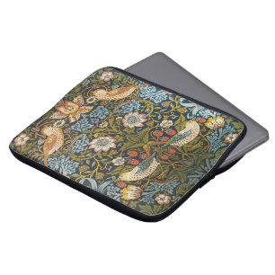 Housse Pour Ordinateur Portable Oiseaux victoriens antiques de fleurs de William