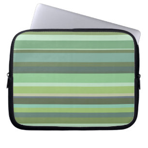 Housse Pour Ordinateur Portable Olive green horizontal stripes