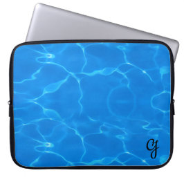Housse Pour Ordinateur Portable Ondulations sur l'eau bleue