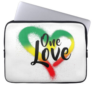 Housse Pour Ordinateur Portable One Love One Heart Reggae Vibes