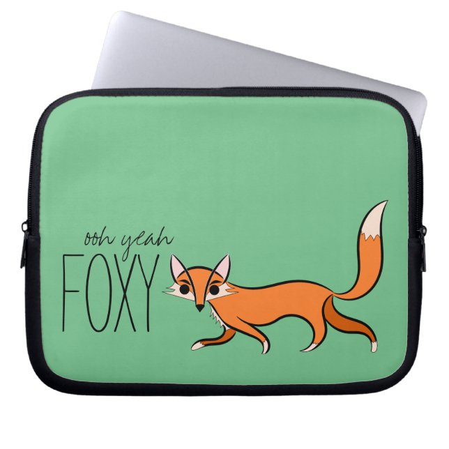 Housse Pour Ordinateur Portable Ooh Ouais Foxy mignon Fox Slogan (Devant)