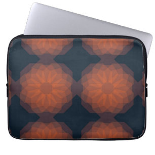 Housse Pour Ordinateur Portable Orange, moderne et géométrique abstraction des fle