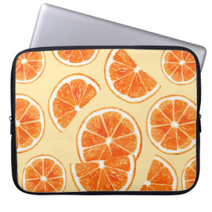 Housse Pour Ordinateur Portable orange motif fruits, alimentation alimentation aqu