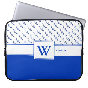 Housse Pour Ordinateur Portable Ordinateur portable biblique de Monogramme chrétie