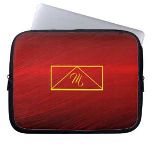 Housse Pour Ordinateur Portable Ordinateur portable Ruby Red & Yellow Monogram