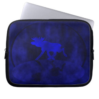 Housse Pour Ordinateur Portable Orignaux bleus de minuit