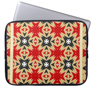 Housse Pour Ordinateur Portable Ornement Avec Motif Géométrique Coloré, Soie Ne