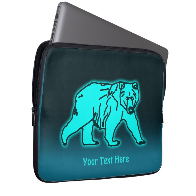 Housse Pour Ordinateur Portable Ours bleu Kodiak (Devant droit)