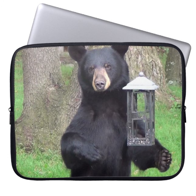 Housse Pour Ordinateur Portable Ours noir (Devant)