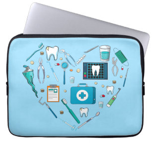 Housse Pour Ordinateur Portable Outil dentaire amusant Coeur