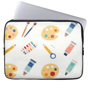 Housse Pour Ordinateur Portable Outils de peinture d'artiste Motif Mignon Aquarell